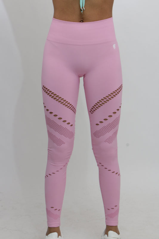 Pink Perforate Leggings